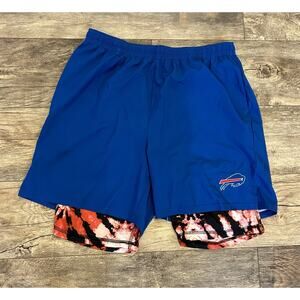 FOCO Men’s 2XL NFL Buffalo Bills Blue Lined Athletic Activewear 6” Shorts